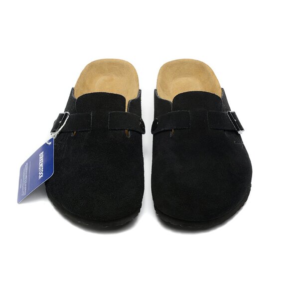 NWT Birkenstock Unisex Boston Suede Soft Footbed Clogs - Picture 1 of 4